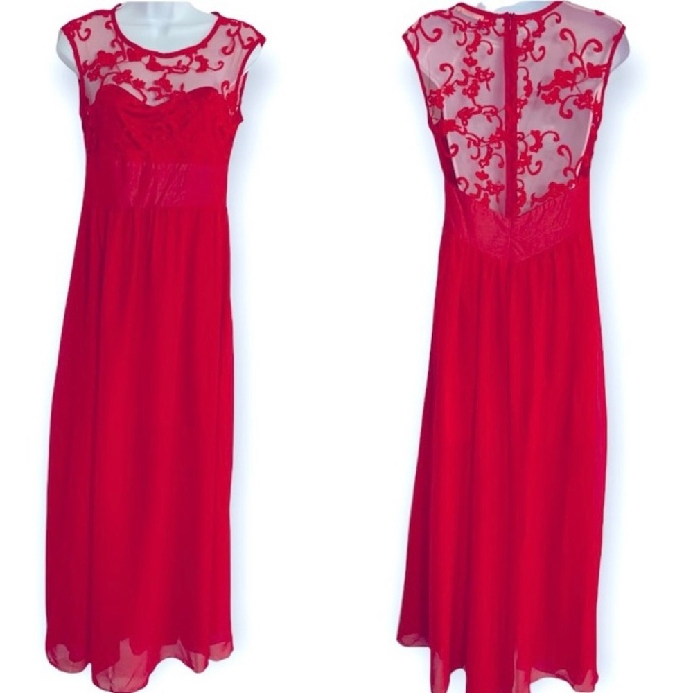 Rafunla Red Gown Sz L - Picture 2 of 8